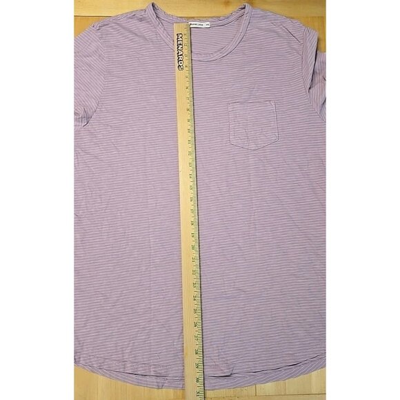 Marine Layer Saddle Hem Pocket Tee Mens Size XXL Striped Rosette Cotton Blend - Picture 5 of 8